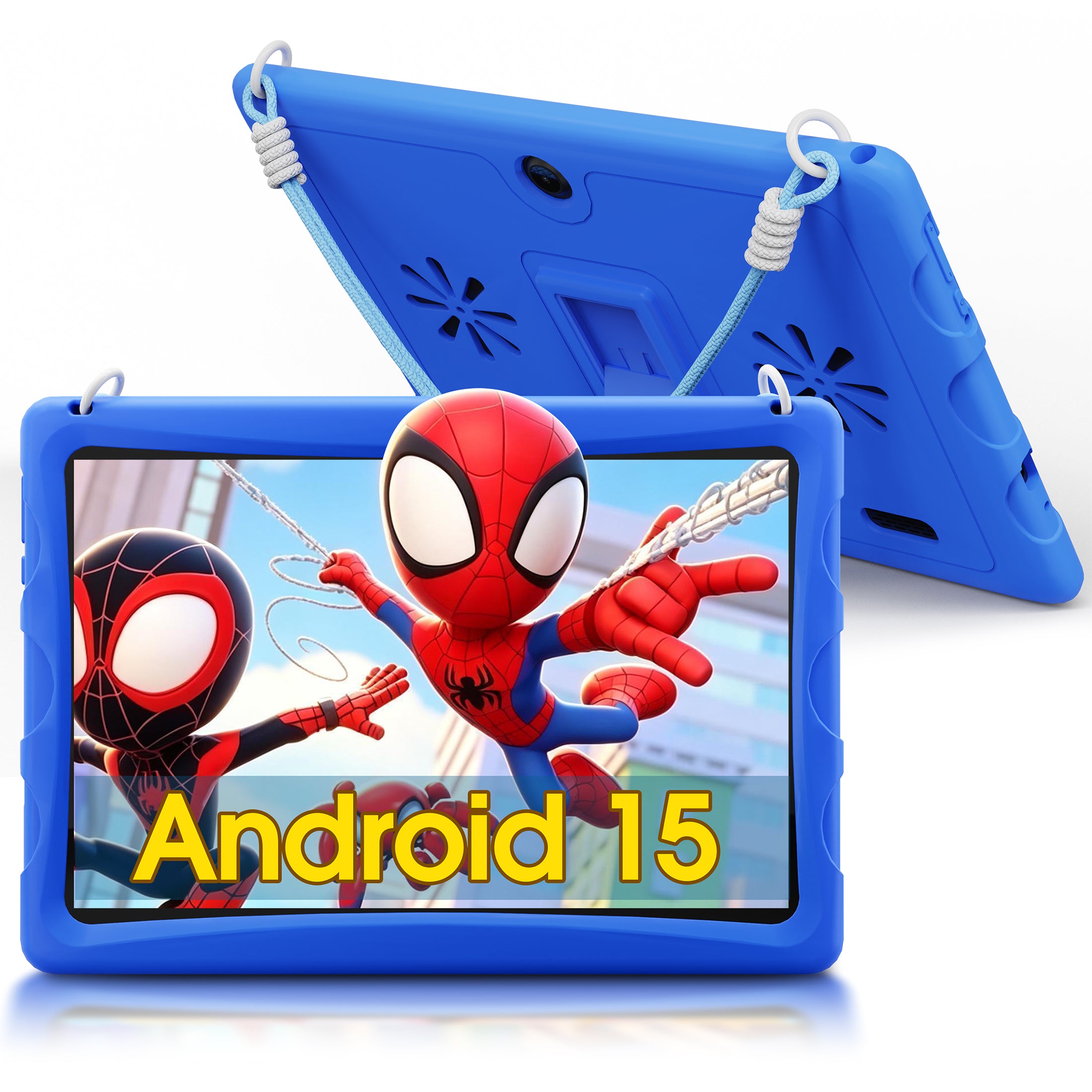 10.1" Android 15 Kids Tablet with case, 6GB+64GB Tablet with Carry Strap for kids, Parent Control, Child Education Tablet for Toddler