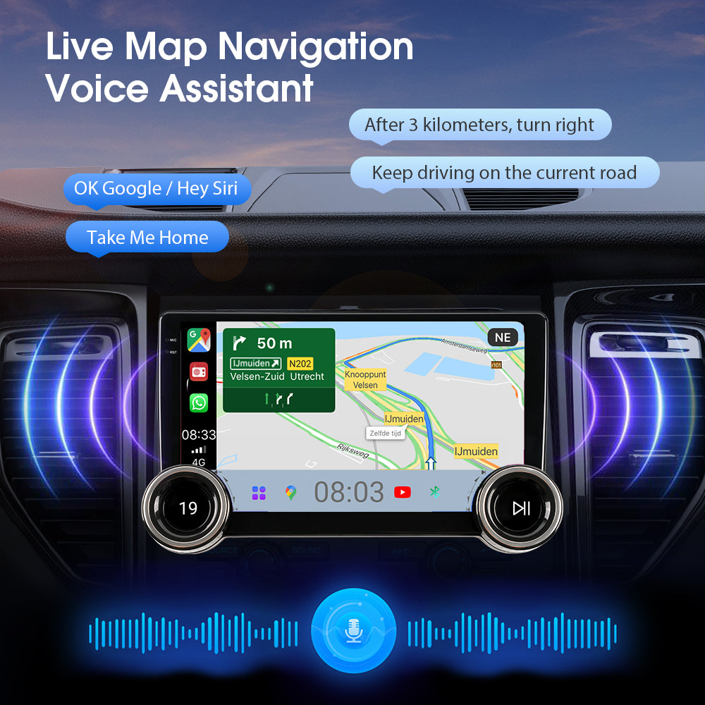 Radio para coche Huadio CVD1529-AJ de 10" con doble DIN