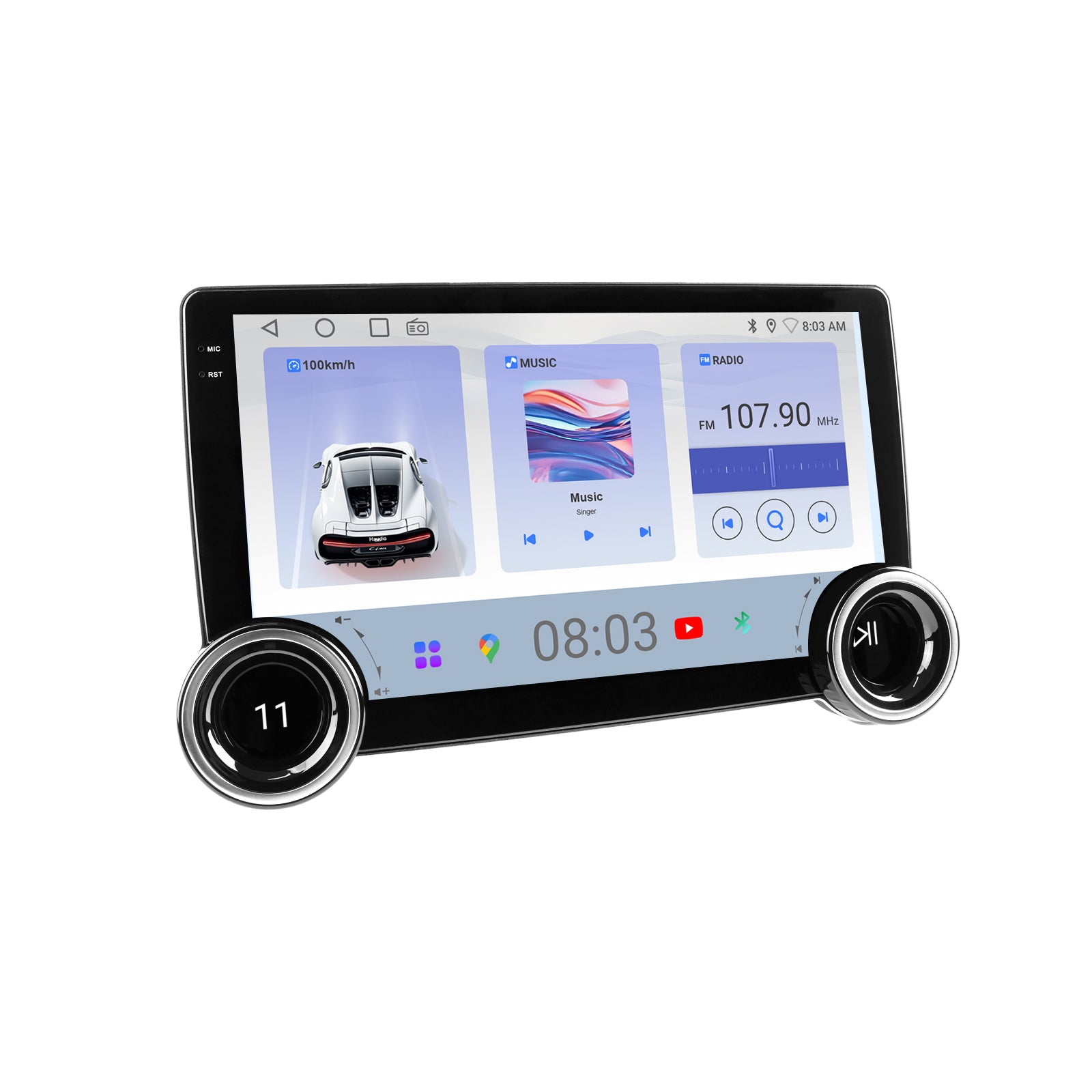 Radio para coche Huadio CVD1529-AJ de 10" con doble DIN