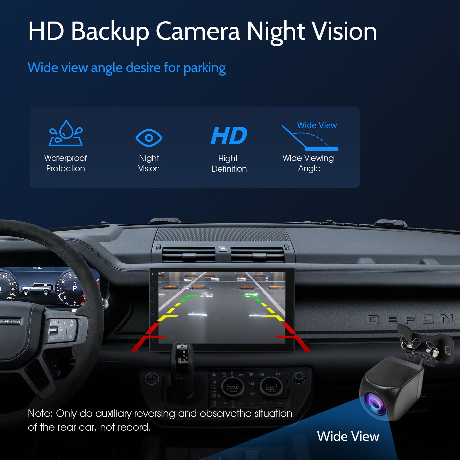 Radio Huadio CVD7621-AJ de 7" con doble DIN para la mayoría de vehículos