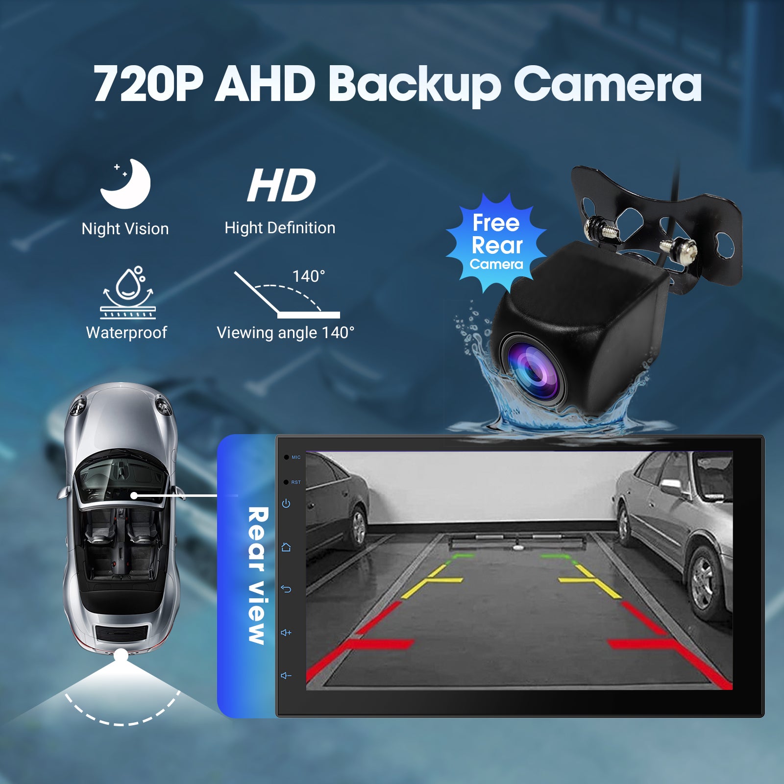 Huadio CVD9943-ZA Estéreo para coche de doble DIN de 9"