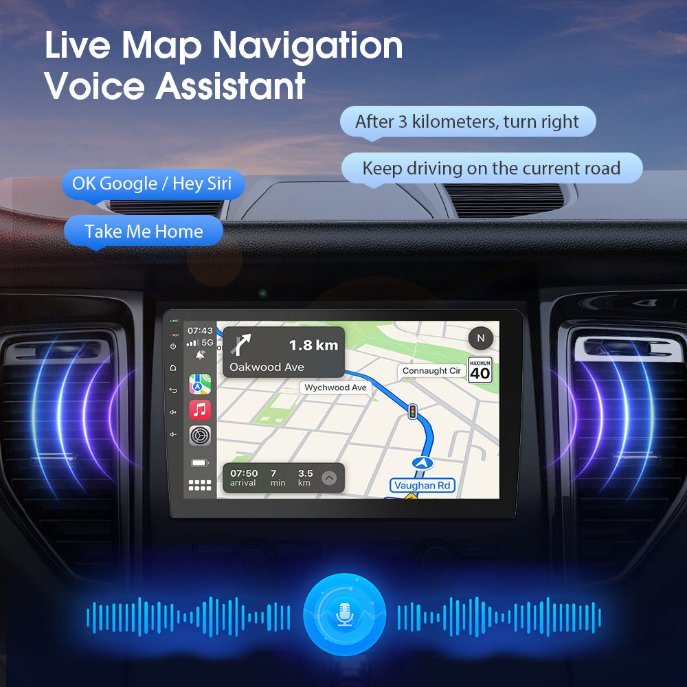 Huadio CVD9943-ZA Estéreo para coche de doble DIN de 9"