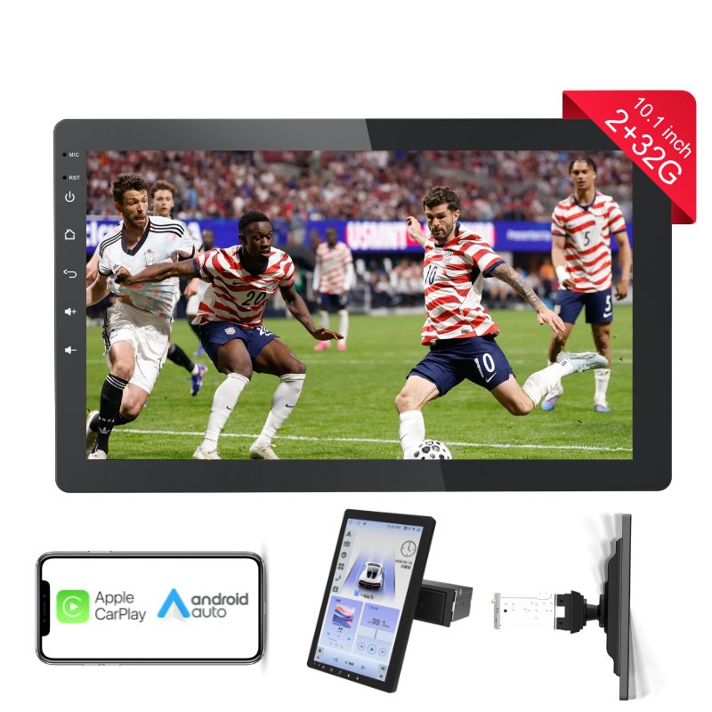 Haudio S10C 10.1" Rotatable Single Din Car Stereo | Wireless CarPlay & Android Auto | Includes installation video