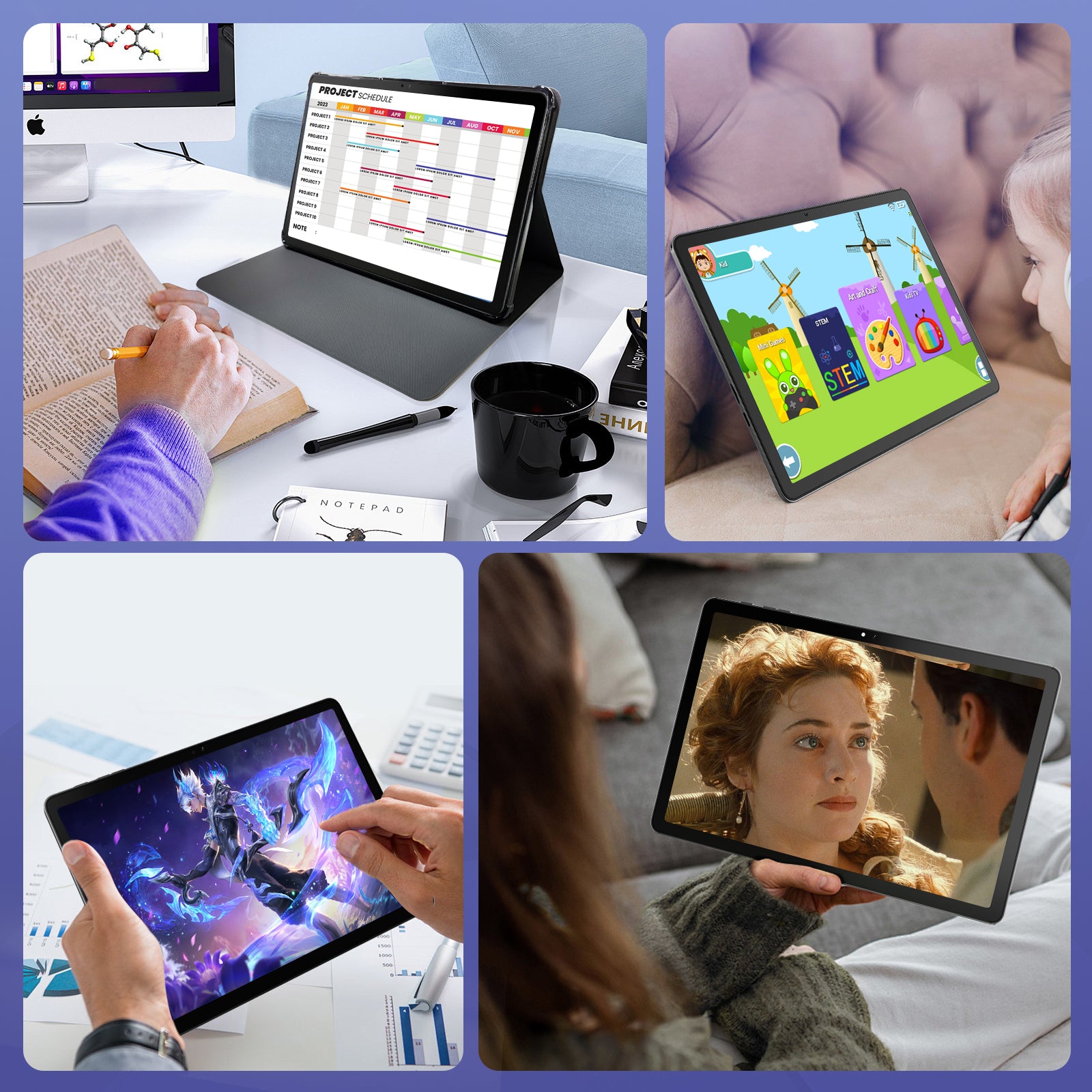 DigiLand 10.1 Inch HD Octa-Core Processor Tablet (12GB+128 GB)