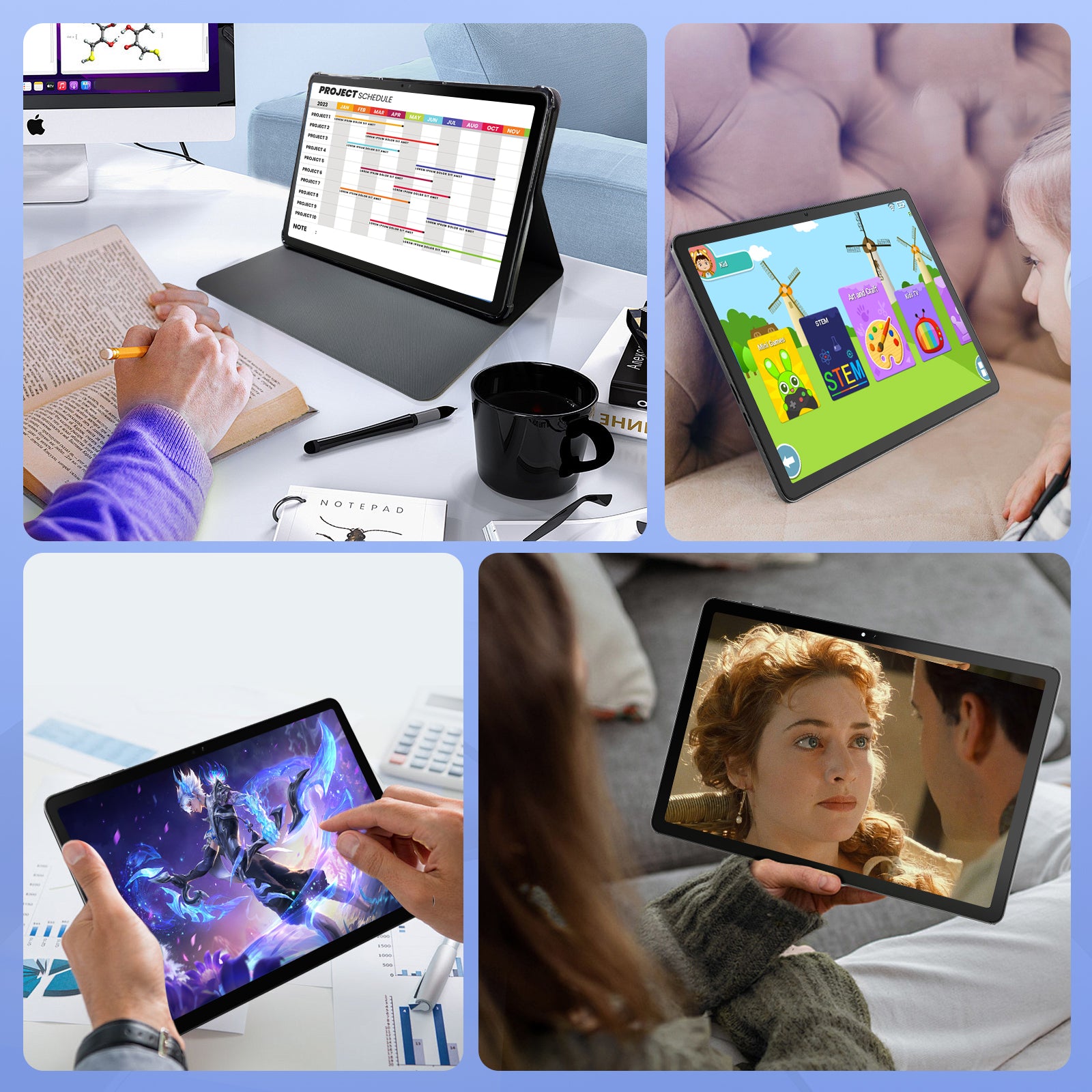 Digliand 11 Inch Android Tablet 12GB RAM 128GB ROM
