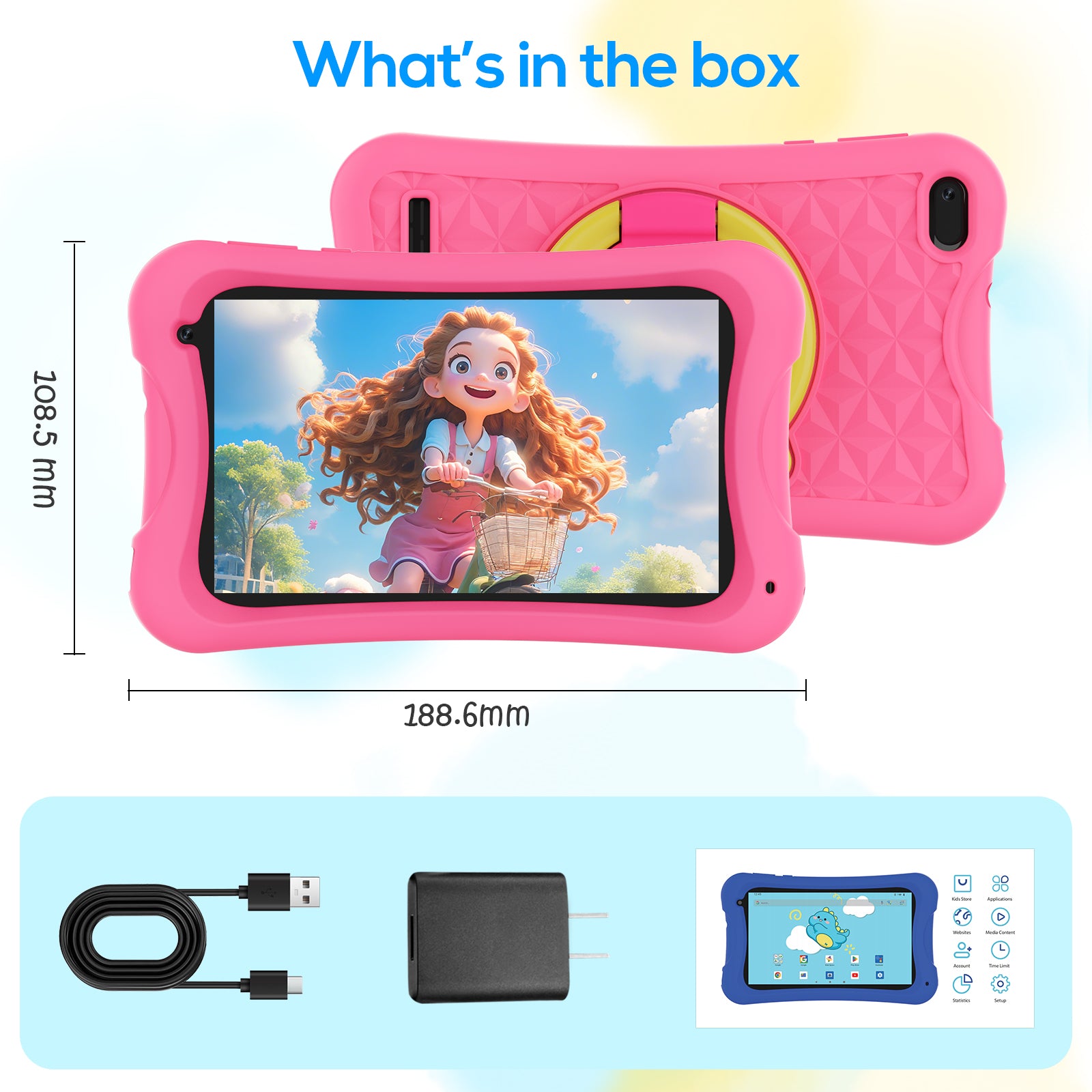Digliand 7inch Quad-Core Android Kids Tablet 4GB RAM+32GB ROM