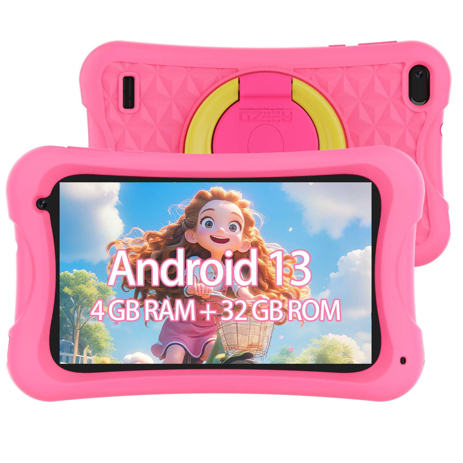 Tableta infantil Android Digliland de 7 pulgadas con cuatro núcleos, 4 GB de RAM y 32 GB de ROM