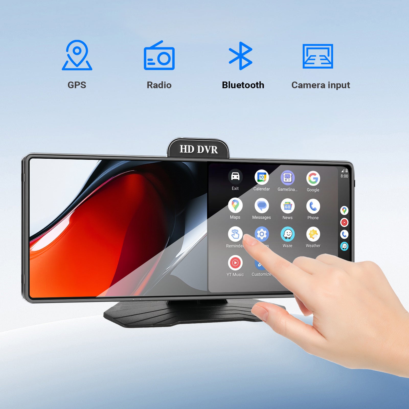 Radio portátil Huadio PND1001-AD de 9,3" para todo tipo de vehículos